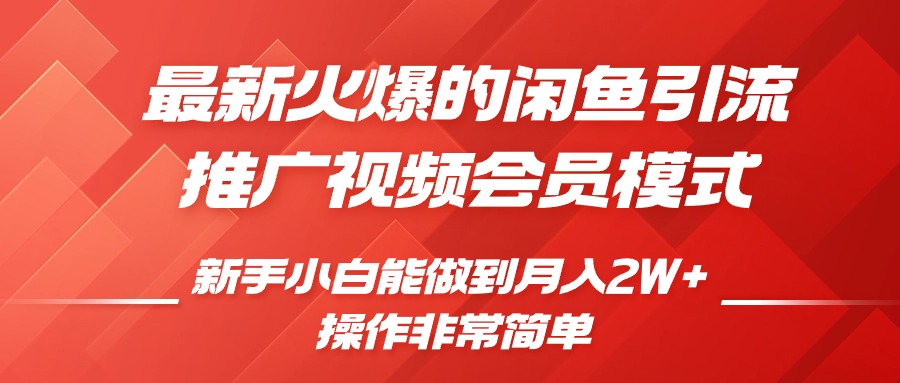 闲鱼引流推广影视会员，0成本就可以操作，新手小白月入过W+【揭秘】 - 开始创业网