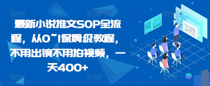 最新小说推文SOP全流程，从0~1保姆级教程，不用出镜不用拍视频，一天400+ - 开始创业网